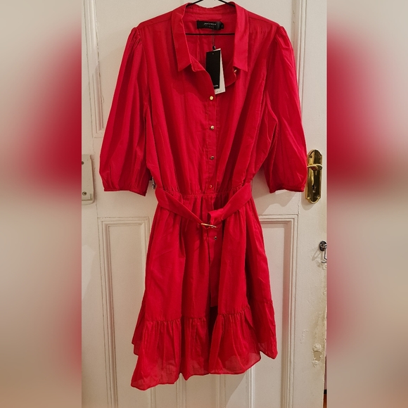 Portmans | Dresses | Portmans Curve Red Shirt Dress | Poshmark